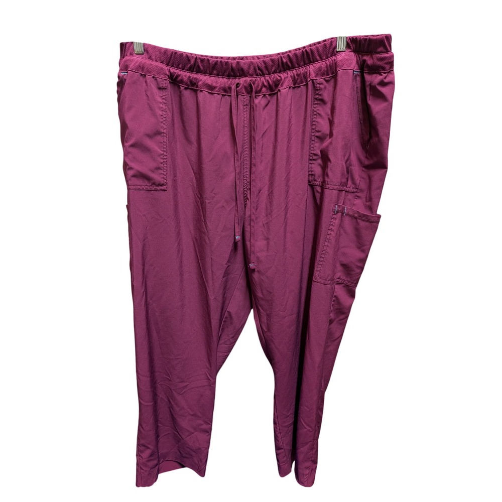 Scrubstar Premium Scrubwear Wine Burgundy Cargo Scrub Pants 3XL WM01B072 Mens